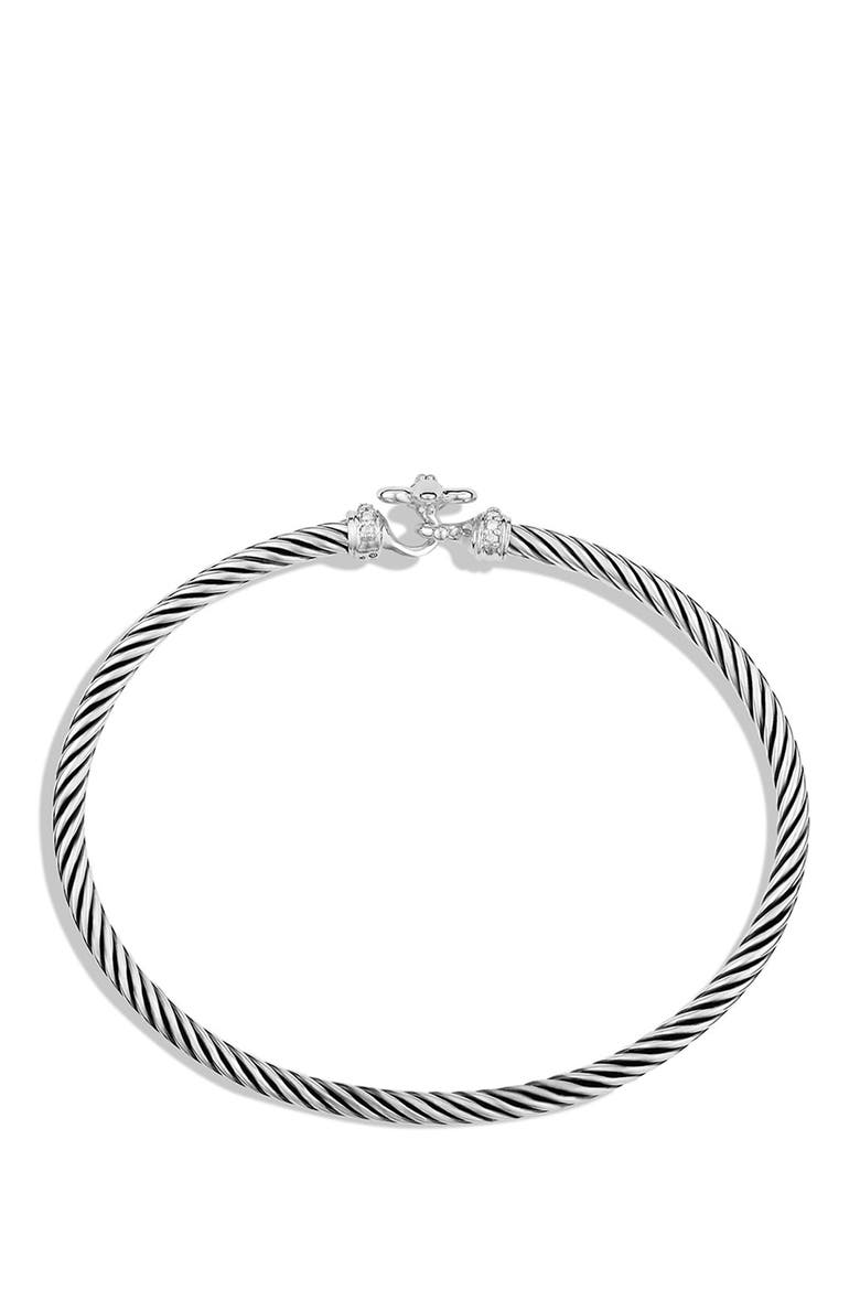 'Cable Collectibles' Fleur de Lis Bracelet with Diamonds, Alternate, color, DIAMOND