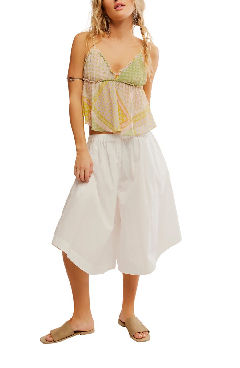Free People Lucca Cotton Culottes, Alternate, color, Ivory