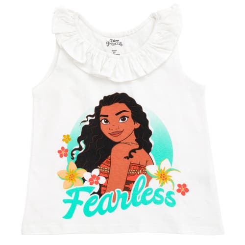 Disney Tank Top & French Terry Shorts Set In White