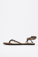 Bimba y Lola Suede Sandal With Piercings