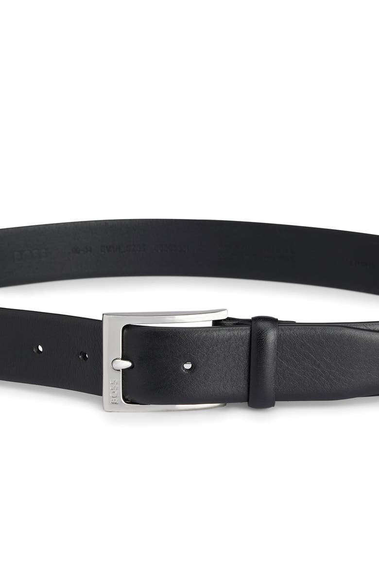 BOSS Evan Grained Leather Belt, Alternate, color, 