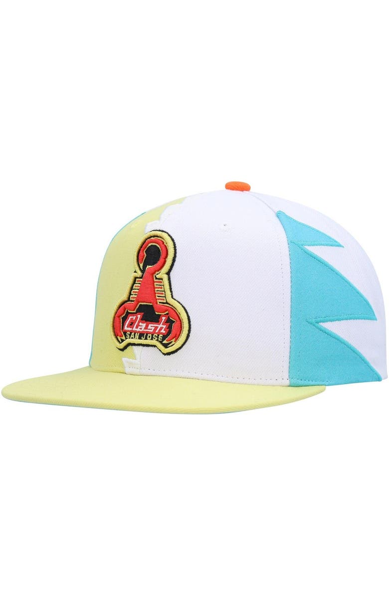 Mitchell & Ness Men's Mitchell & Ness White San Jose Earthquakes Jersey Hook Snapback Hat, Main, color, White