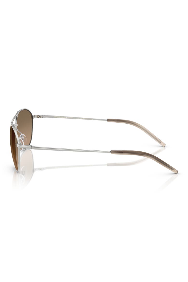 57mm Pilot Polarized Sunglasses, Alternate, color, SILVER/ SANDSTONE GRADIENT