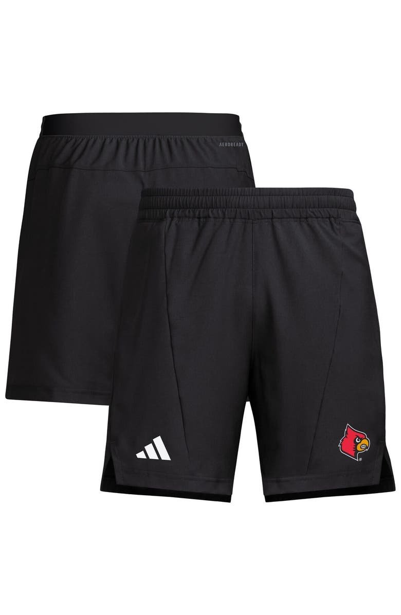 adidas Men's adidas Black Louisville Cardinals Program Woven Training Shorts, Main, color, Black
