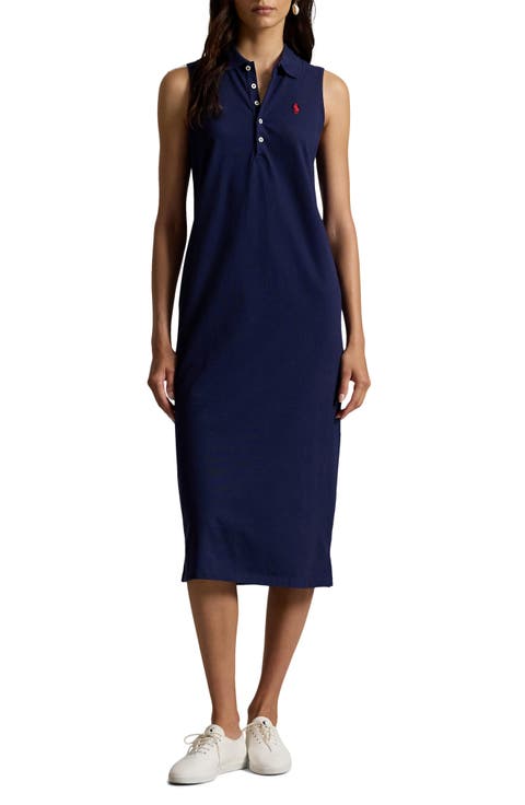 Stretch Cotton Piqué Polo Dress