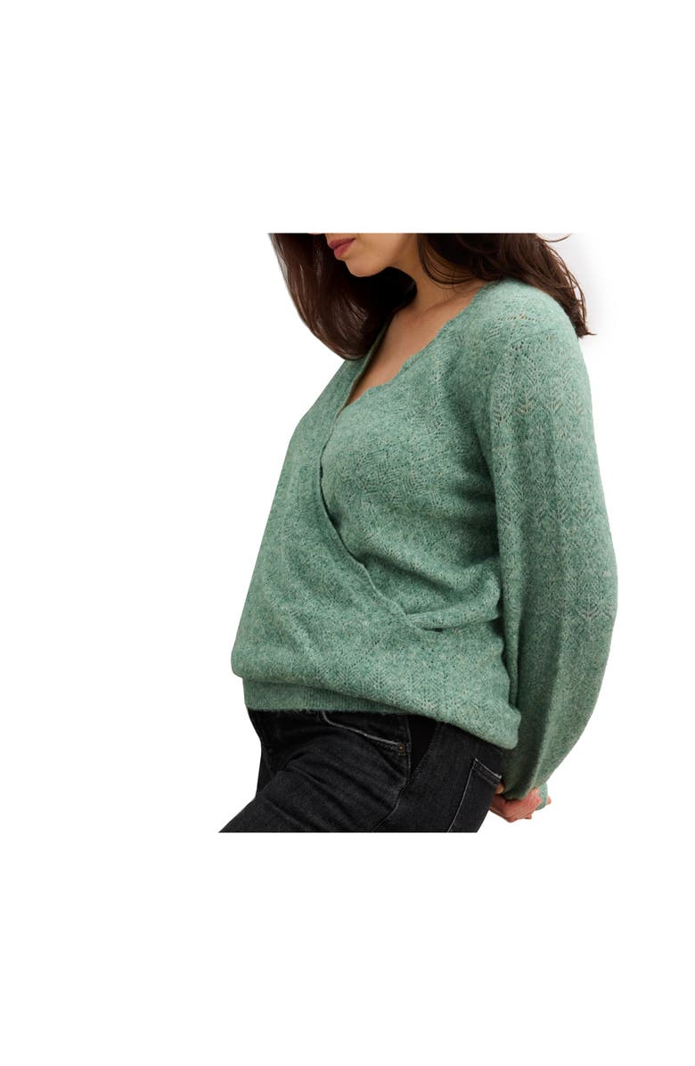 HATCH The Cozy Pointelle Snuggle Sweater, Alternate, color, Matcha