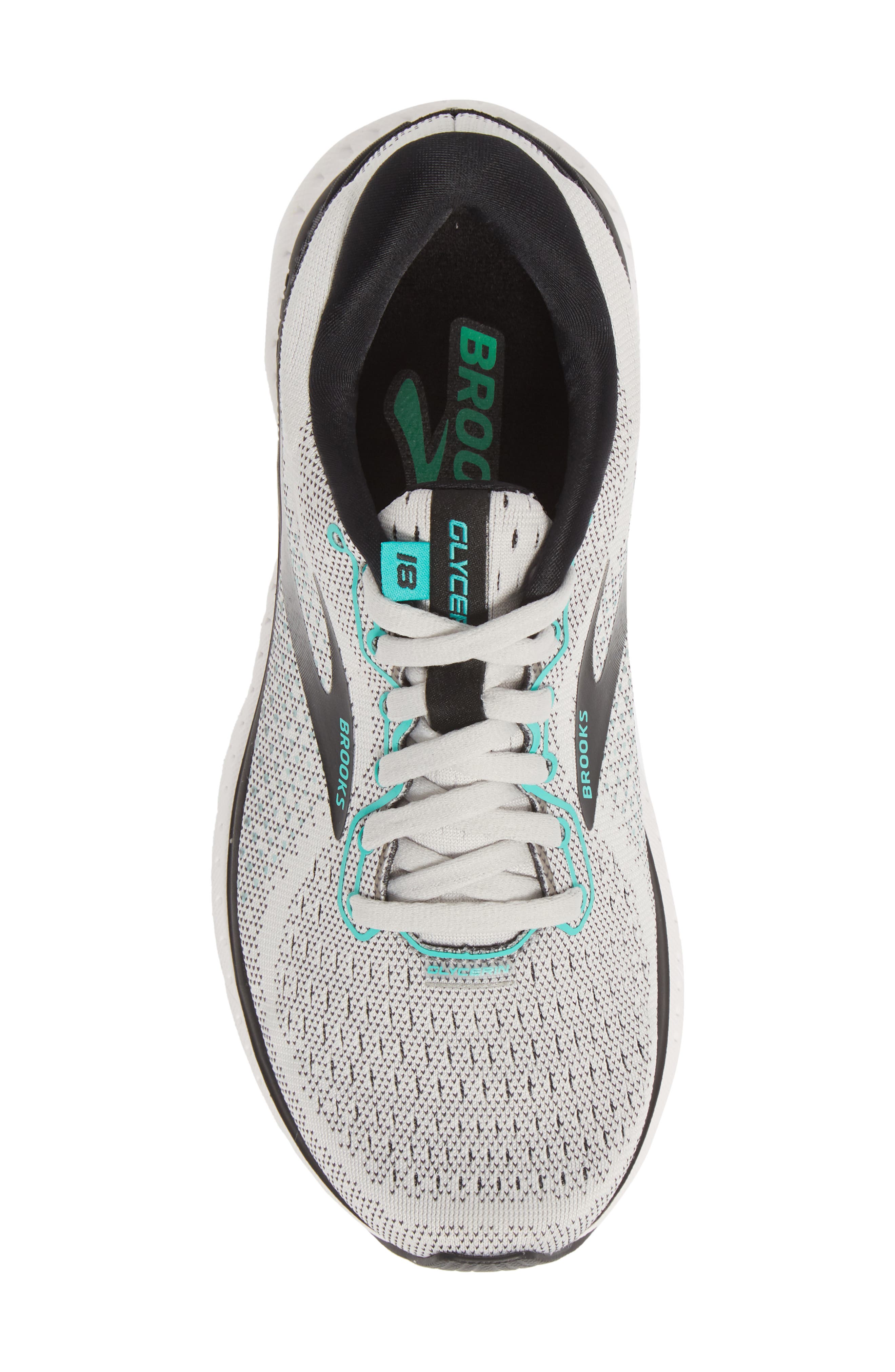 Glycerin 18 Running Shoe, Alternate, color, GREY/ BLACK/ ATLANTIS