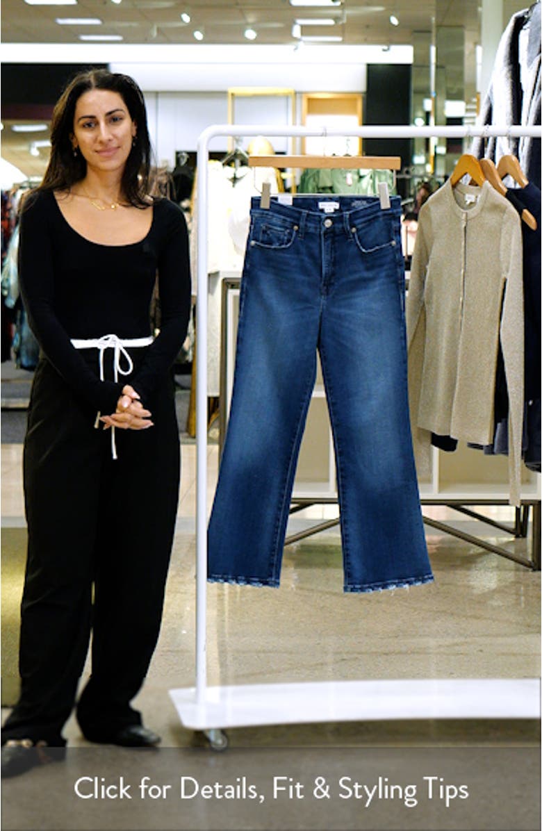 Good Legs Soft-Tech High Waist Distressed Crop Mini Bootcut Jeans, sales video thumbnail