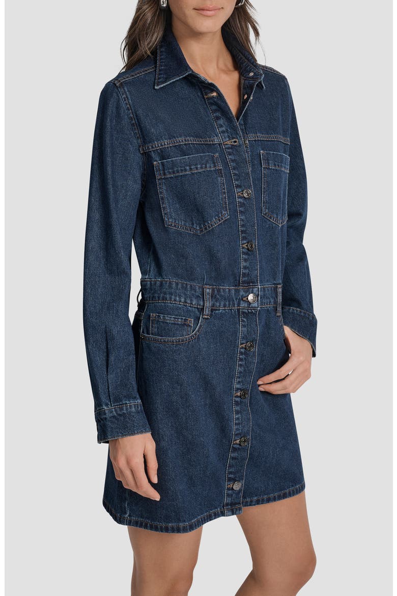 Long Sleeve Denim Shirtdress, Alternate, color, ELERY
