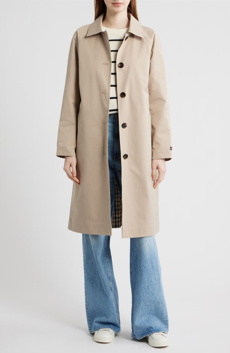 Tommy Hilfiger Balmacan Reversible Water Resistant Rain Coat, Alternate, color,