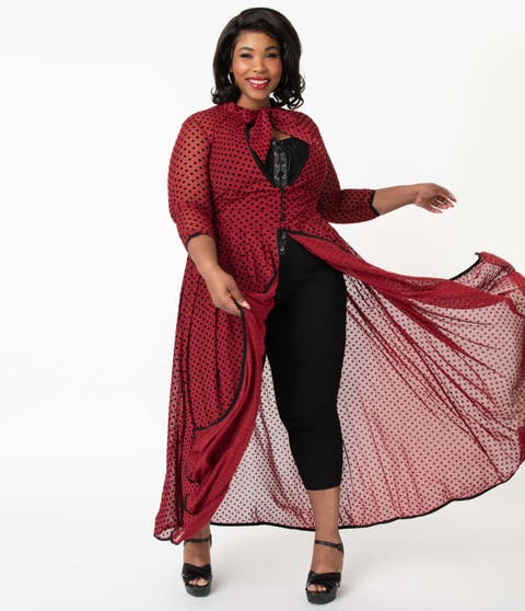Plus Size Three Quarter Sleeved Starlet Duster
