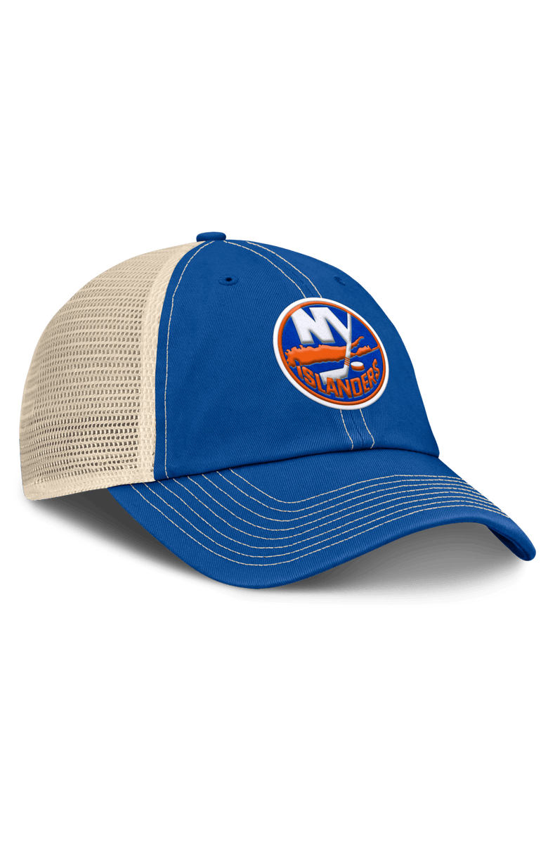 FANATICS Men's Fanatics Royal/Natural New York Islanders Rival Trucker Adjustable Hat, Alternate, color, Royal