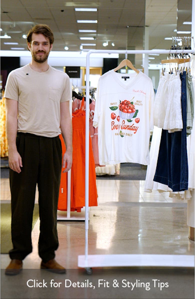 Fresh Cherries V-Neck Graphic T-Shirt, sales video thumbnail