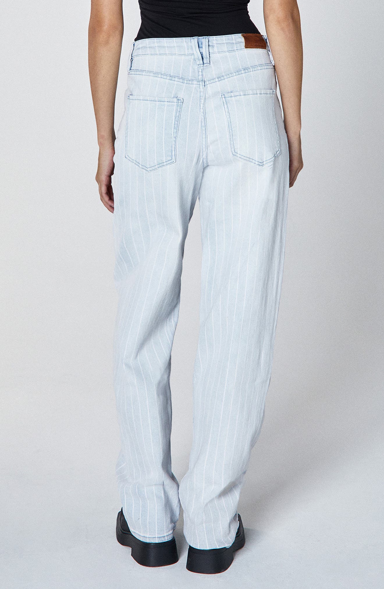 Rumi Stripe High Waist Wide Leg Jeans - image 2