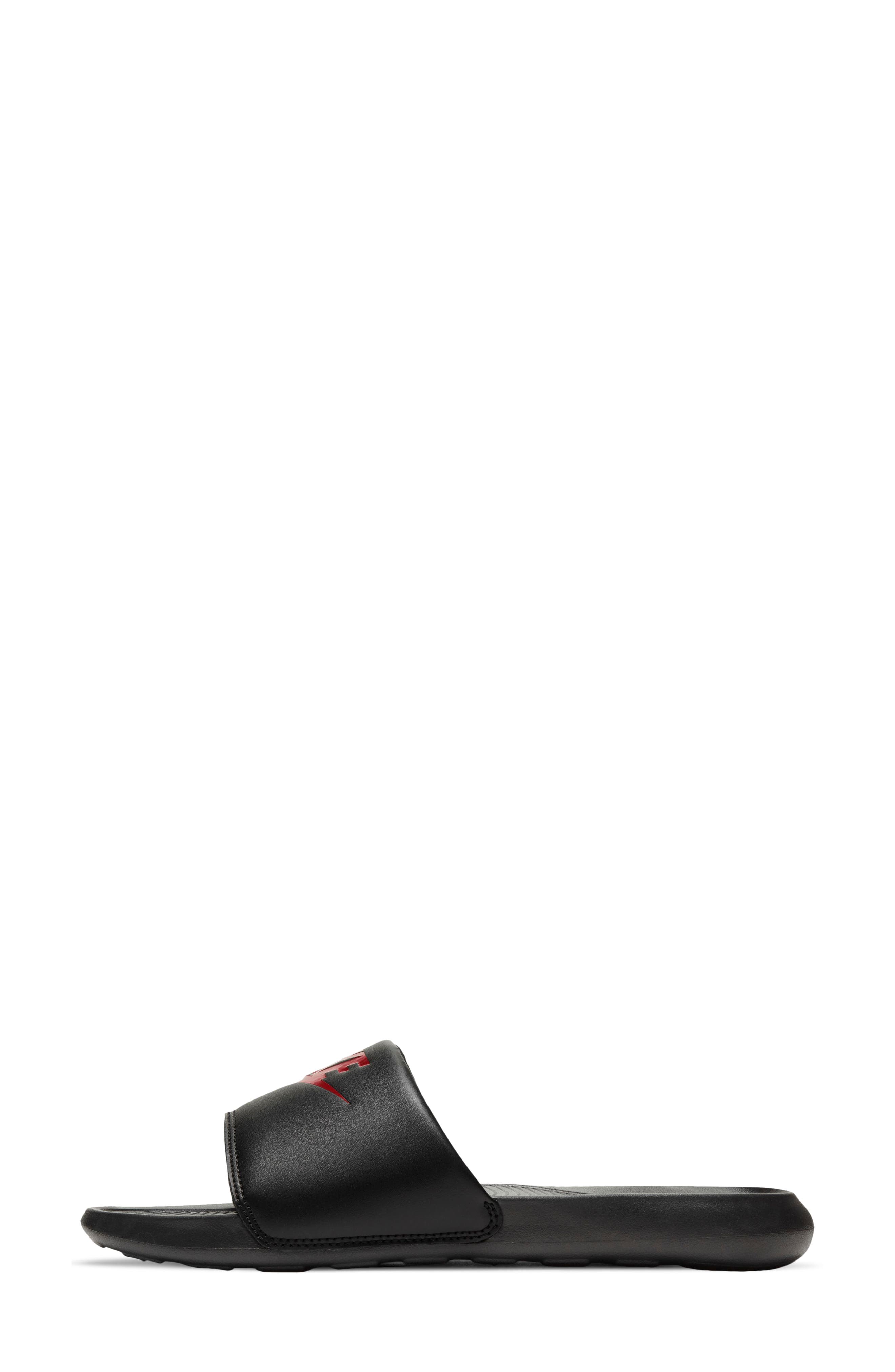 Nike Victori One Sport Slide, Alternate, color, Black/ University Red/ Black