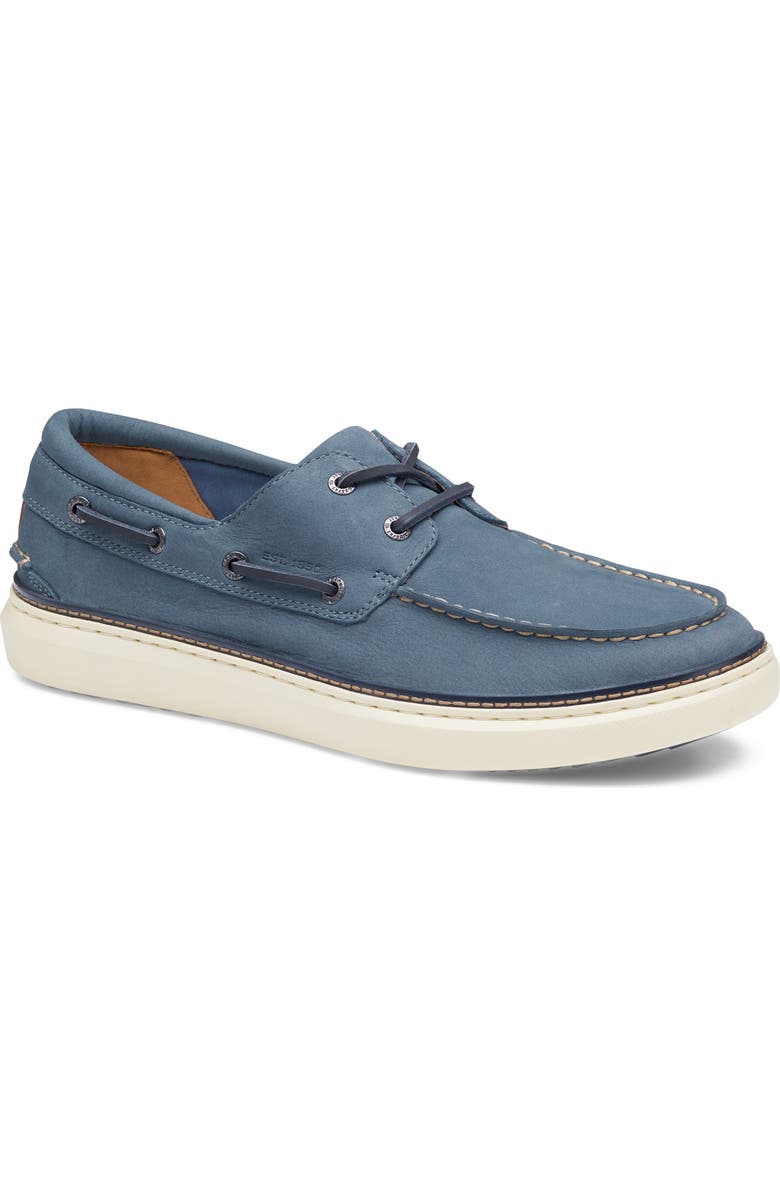 Johnston & Murphy McGuffey 2 Moc Toe Boat Shoe, Main, color, Denim Nubuck