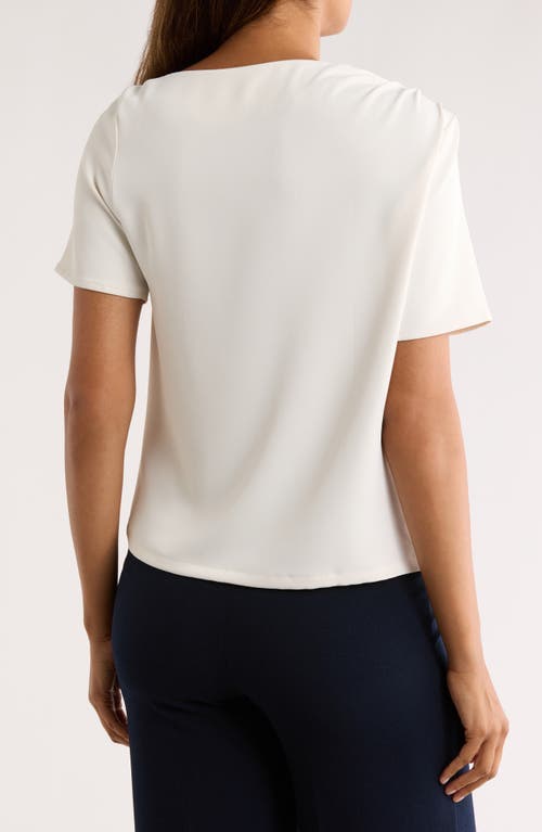 Nordstrom Rack Pleated Shoulder Short Sleeve Top In White