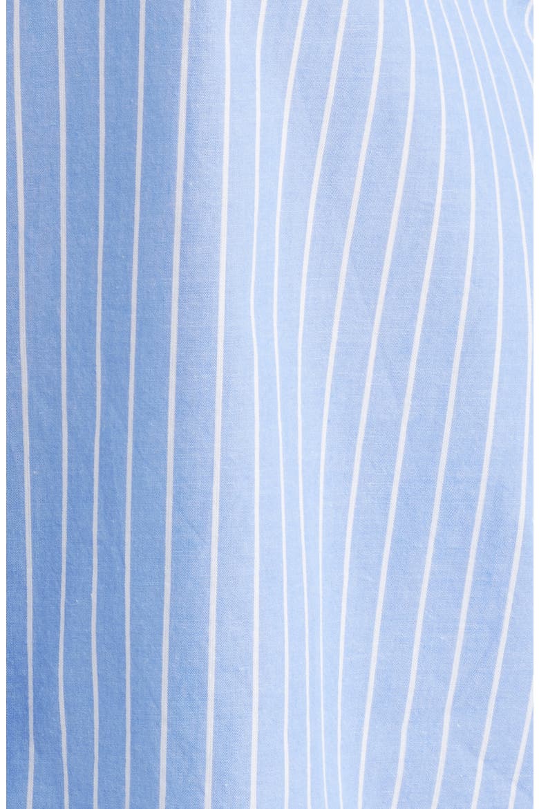 Kendall Ruffle Stripe Organic Cotton Shirt, Alternate, color, BLUE