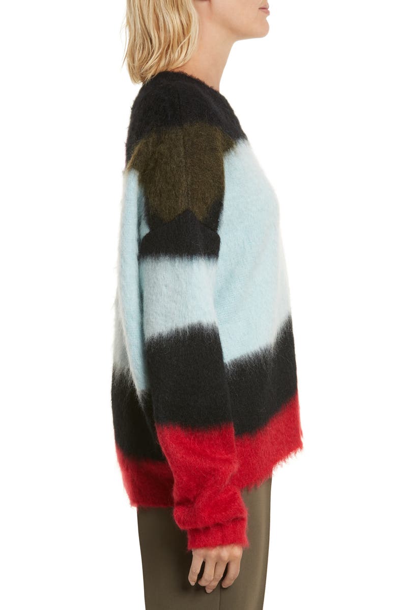 Diane von Furstenberg Intarsia Sweater, Alternate, color, Duck Egg Multi