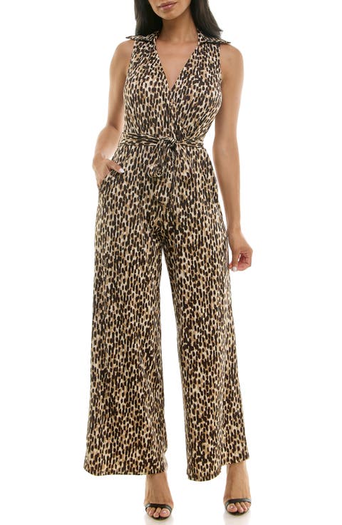 Sleeveless Faux Wrap Jumpsuit