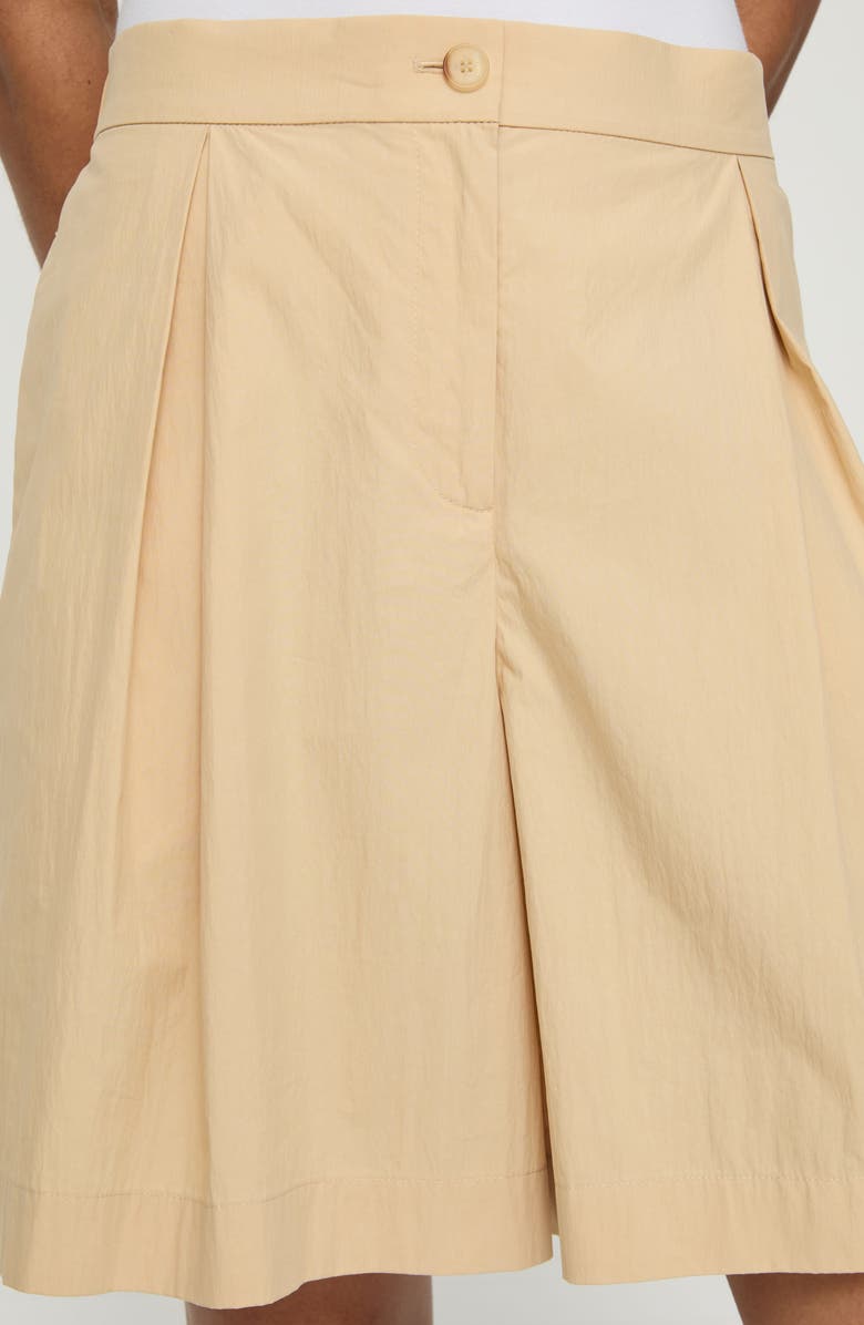 Lafayette 148 New York Jane Pleated Wide Leg Shorts, Alternate, color, Halo Yellow