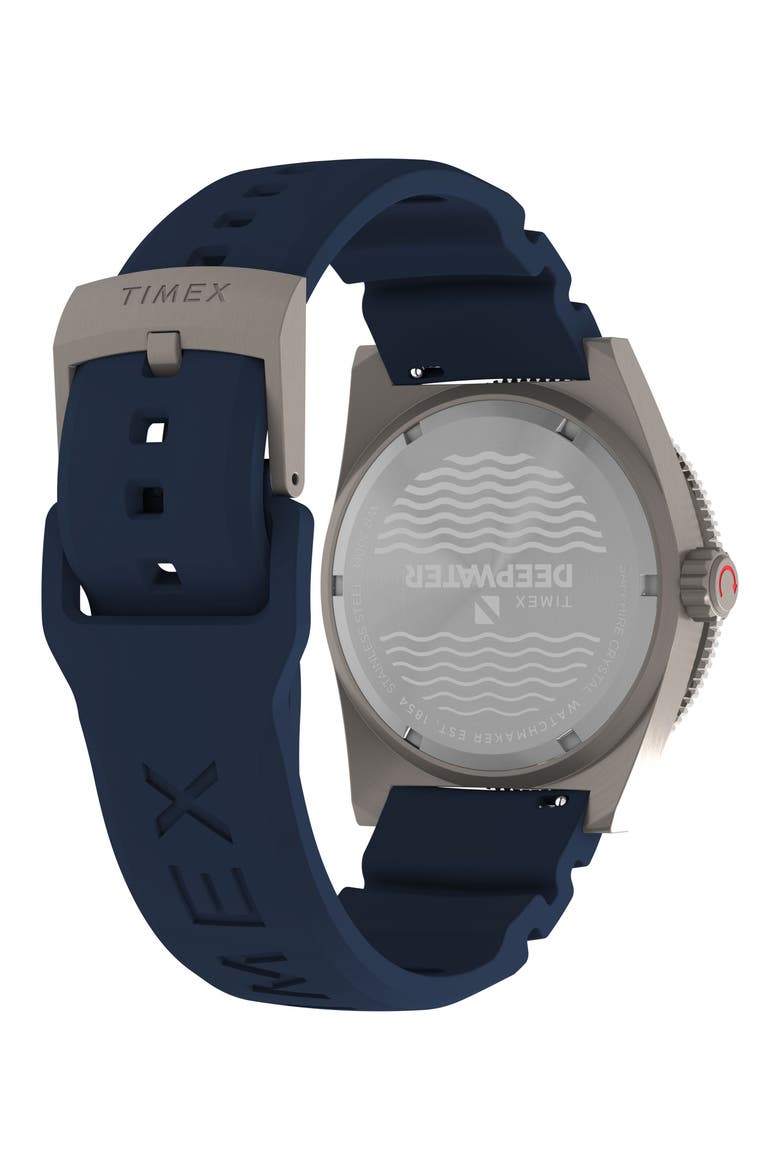 Deepwater Reef GMT Synthetic Strap Watch, 41mm, Alternate, color, BLUE