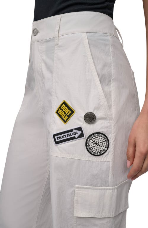 Dkny Pins & Patches Wide Leg Nylon Cargo Pants