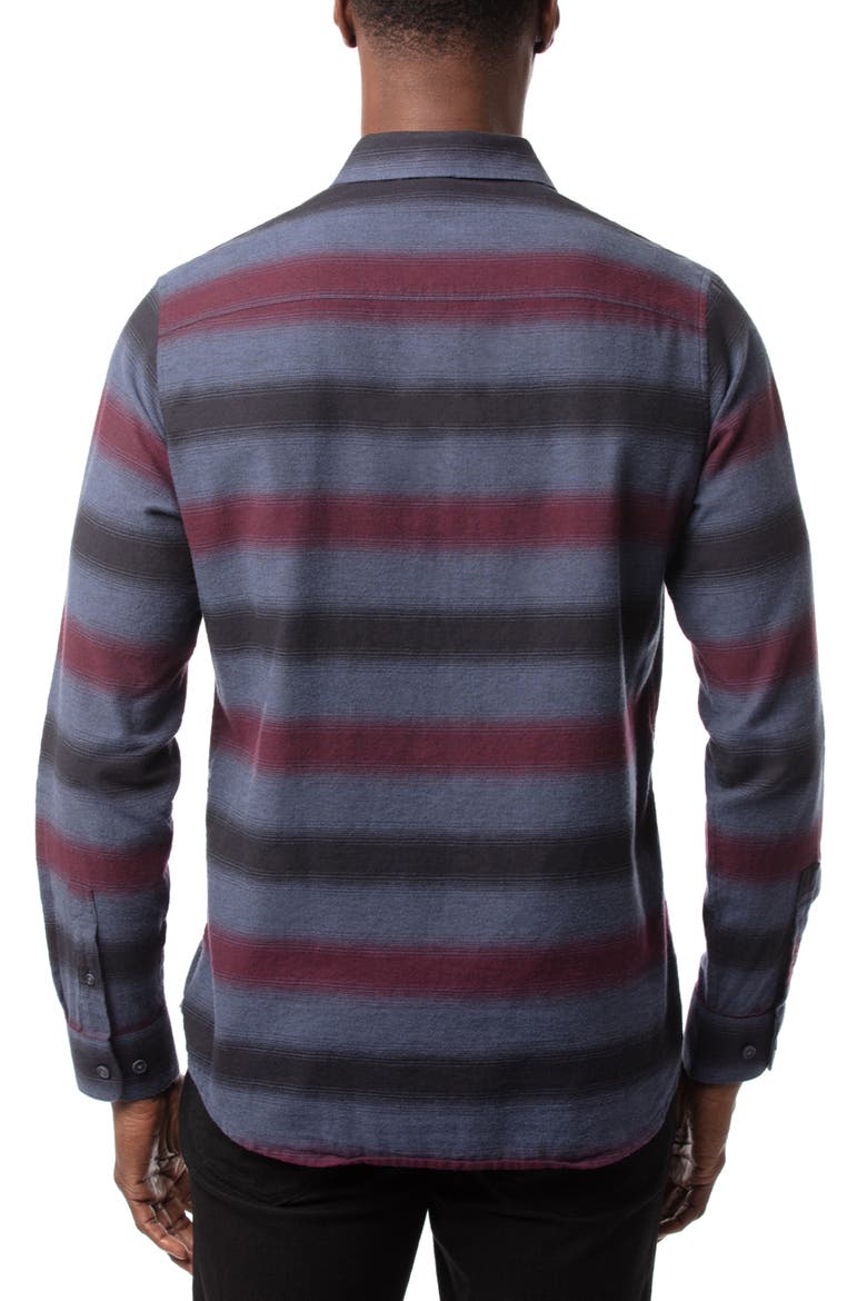 On & On Stripe Long Sleeve Cotton Polo, Alternate, color, BLUE NIGHTS