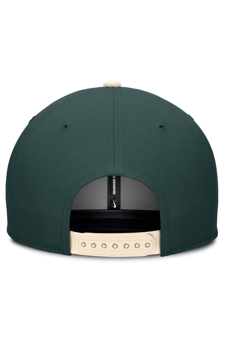 Nike Men's Nike Green/Cream Michigan State Spartans Pro Legacy Script Snapback Hat, Alternate, color, Green