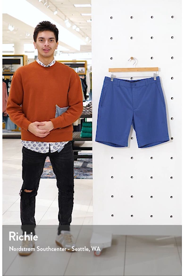 Flat Front Seersucker Shorts video