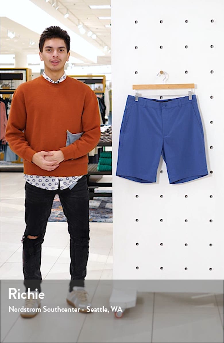 Flat Front Seersucker Shorts, sales video thumbnail