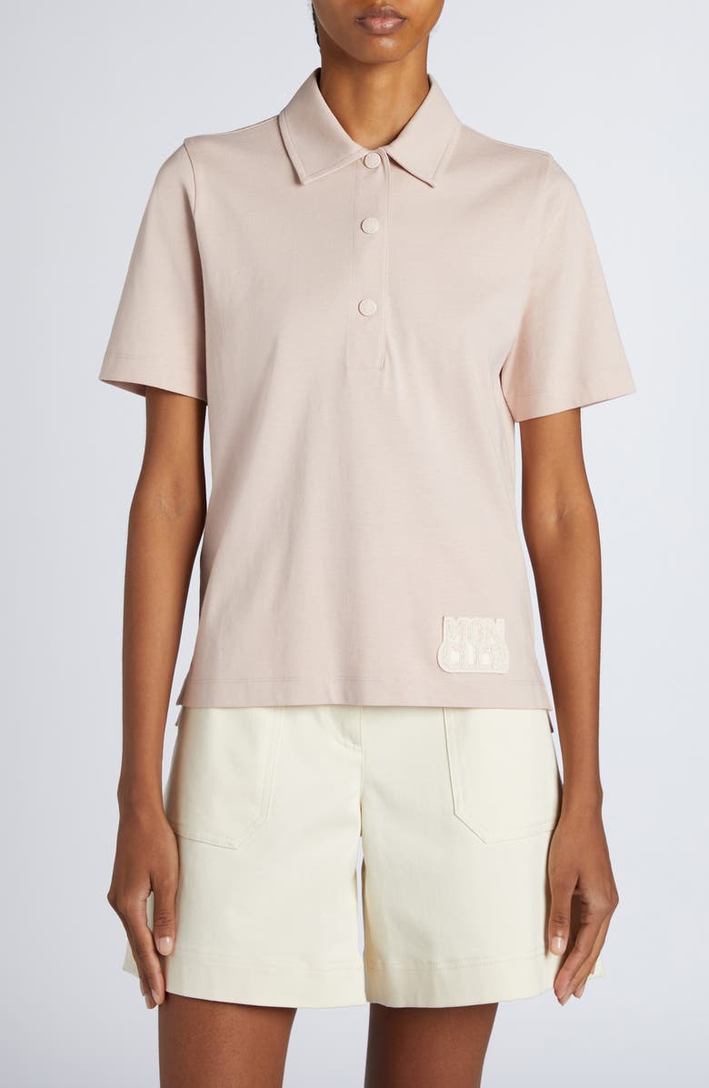 Moncler Short Sleeve Cotton Polo, Main, color,
