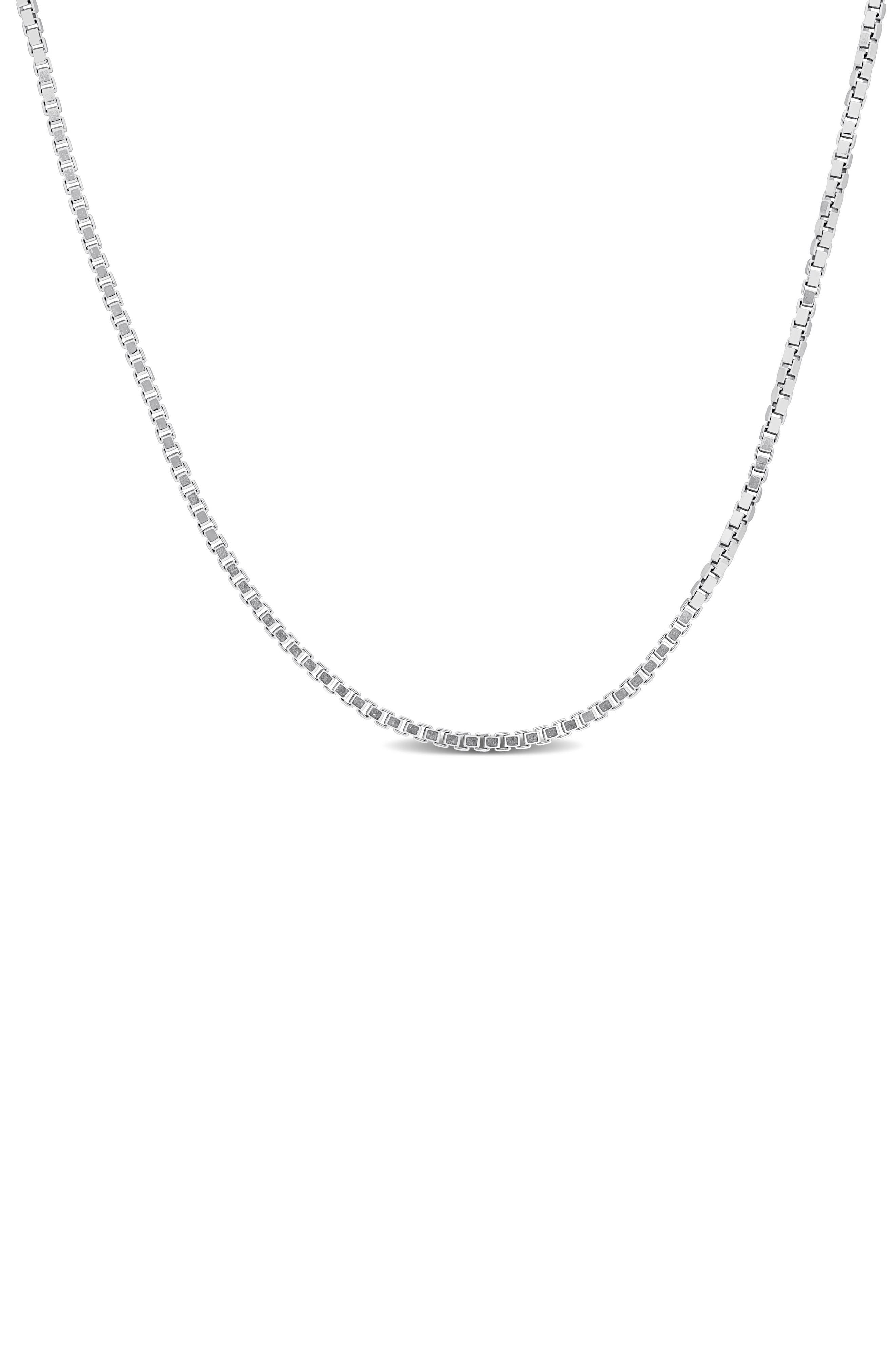 DELMAR Box Link Chain Necklace, 0.65mm