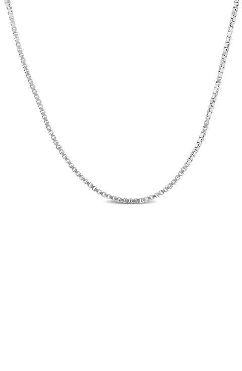 Box Link Chain Necklace, 0.65mm