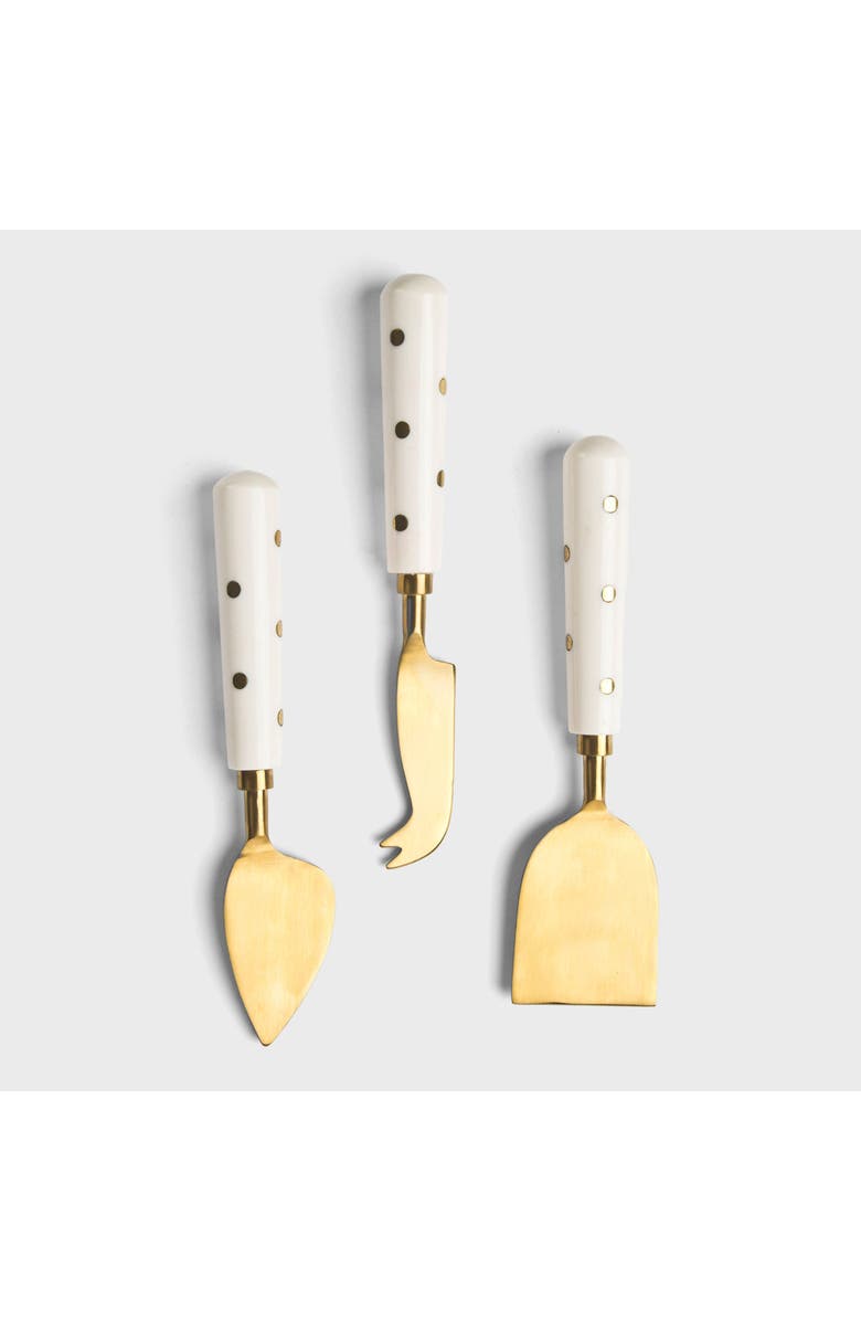 Mela Artisans Sitara Cheese Server Set, Alternate, color, Gold