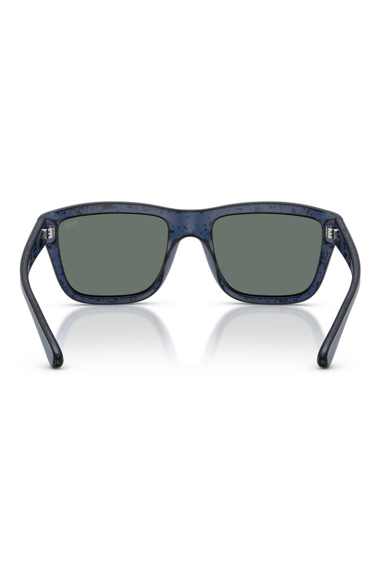 55mm Square Sunglasses, Alternate, color, BLUE BARRELING BLACK/ BLUE
