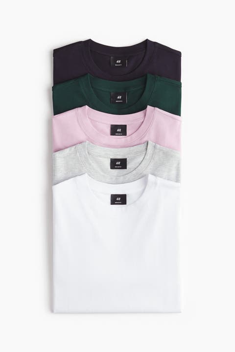 5-pack regular fit t-shirts