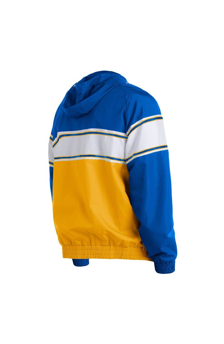 New Era Men's New Era Royal Milwaukee Brewers Ripstop Raglan Quarter-Zip Hoodie, Alternate, color, Light Blue