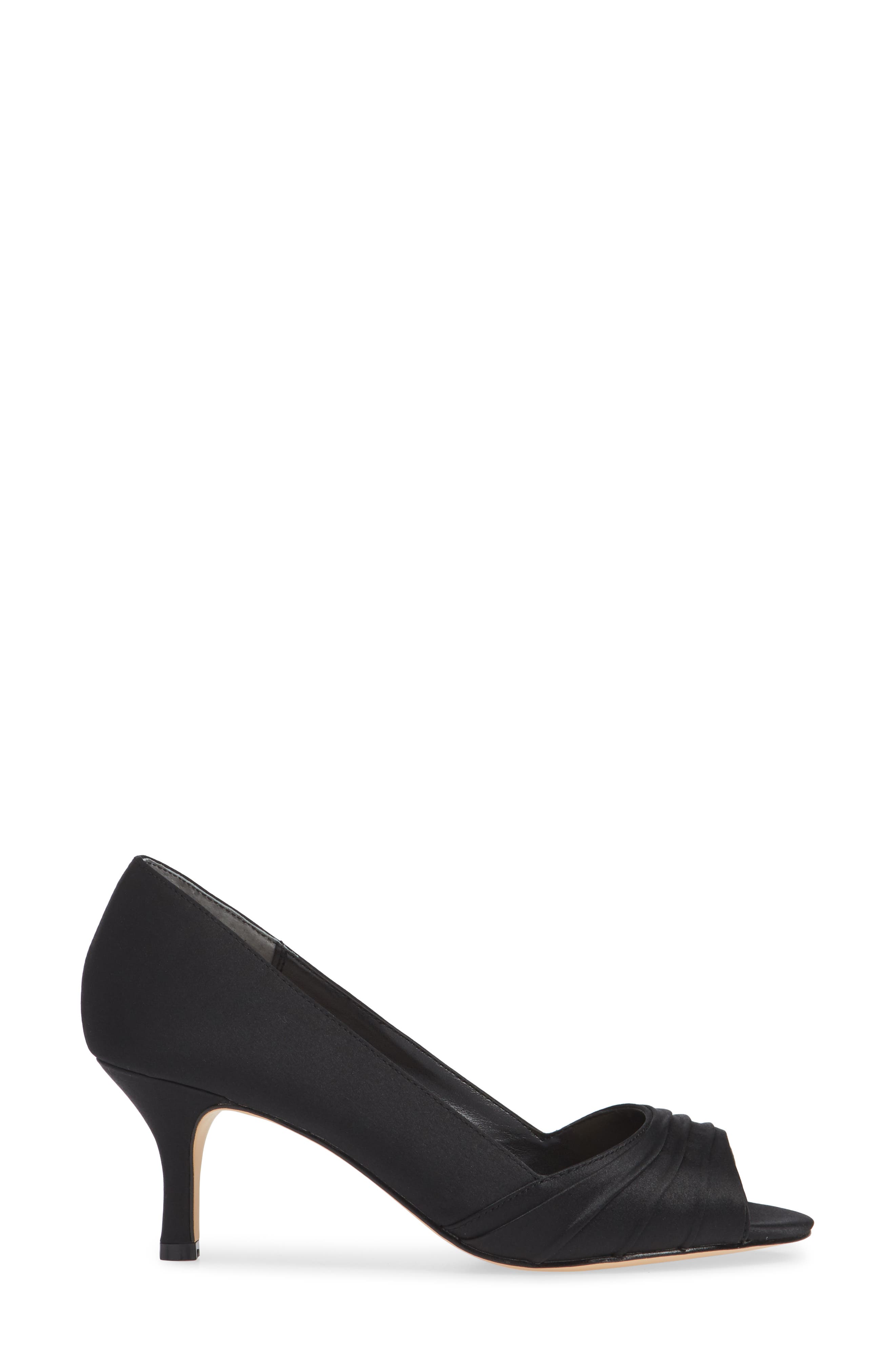 Chezare Peep Toe Pump, Alternate, color, BLACK SATIN