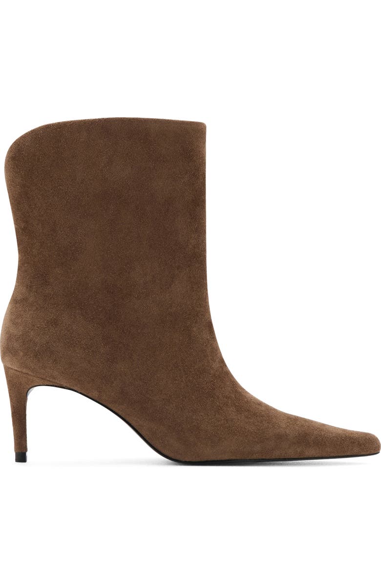 MANGO Pointed Toe Stiletto Bootie, Alternate, color, Medium Brown