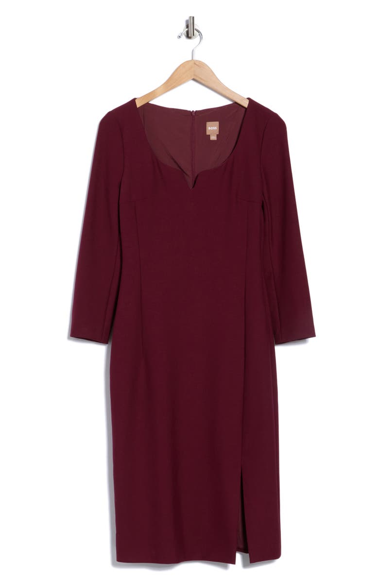 BOSS Dihera Dress, Alternate, color, Open Red