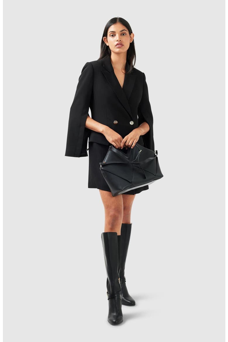 Diamond Heart Blazer Dress, Alternate, color, Black