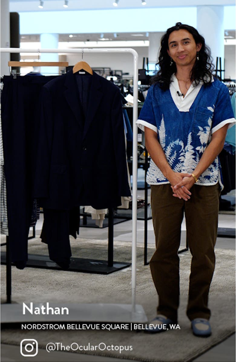 Flynn Classic Fit Navy Mélange Wool Suit, sales video thumbnail