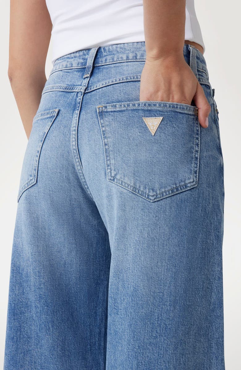 GUESS Bellagio High Waist Wide Leg Jeans, Alternate, color, 