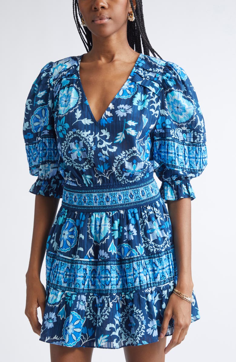 Ramy Brook Barbara Puff Sleeve Mini Sundress, Alternate, color,