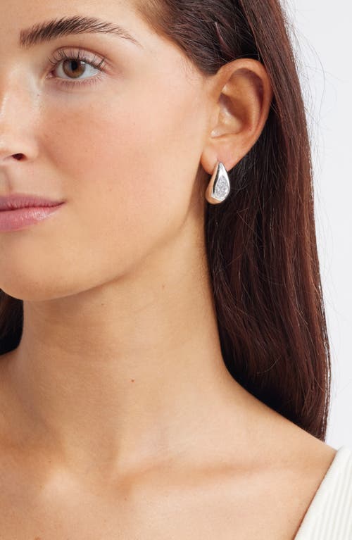 Nordstrom Cubic Zirconia Teardrop Earrings In Clear- Silver