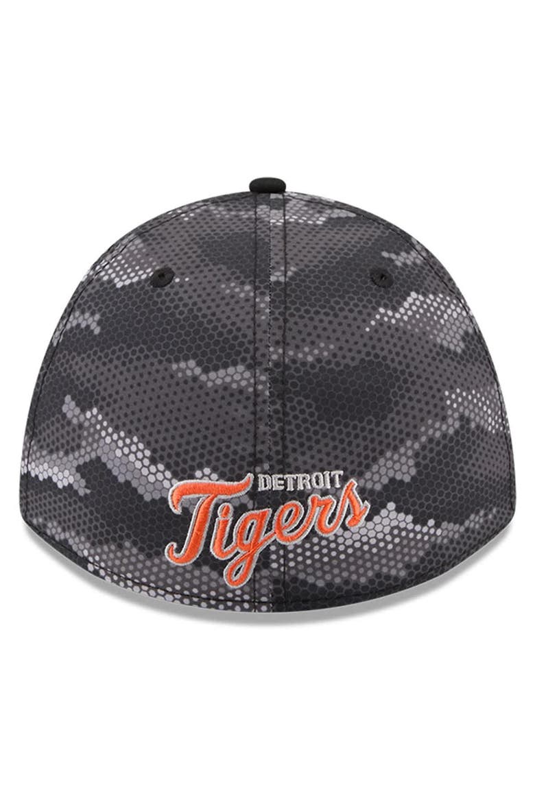 Men's New Era Black Detroit Tigers Camo 39THIRTY A-Frame Flex Hat, Alternate, color, Black