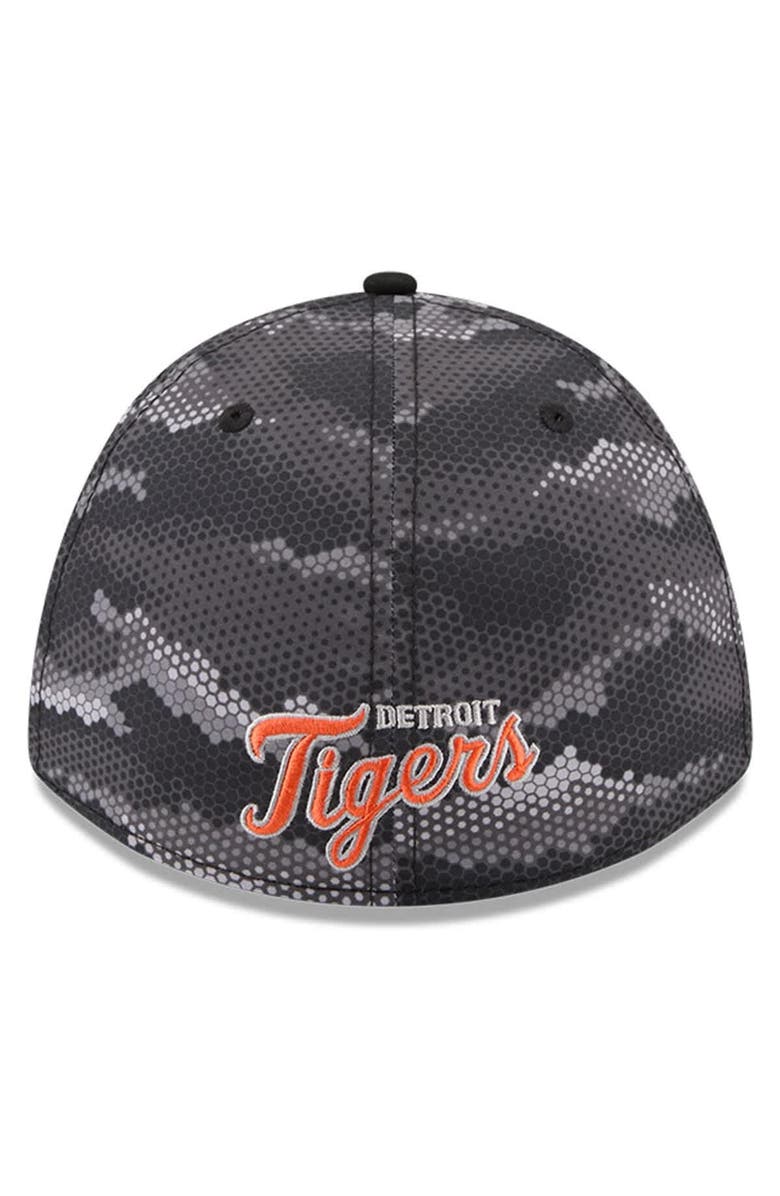 New Era Men's New Era Black Detroit Tigers Camo 39THIRTY A-Frame Flex Hat, Alternate, color, Black