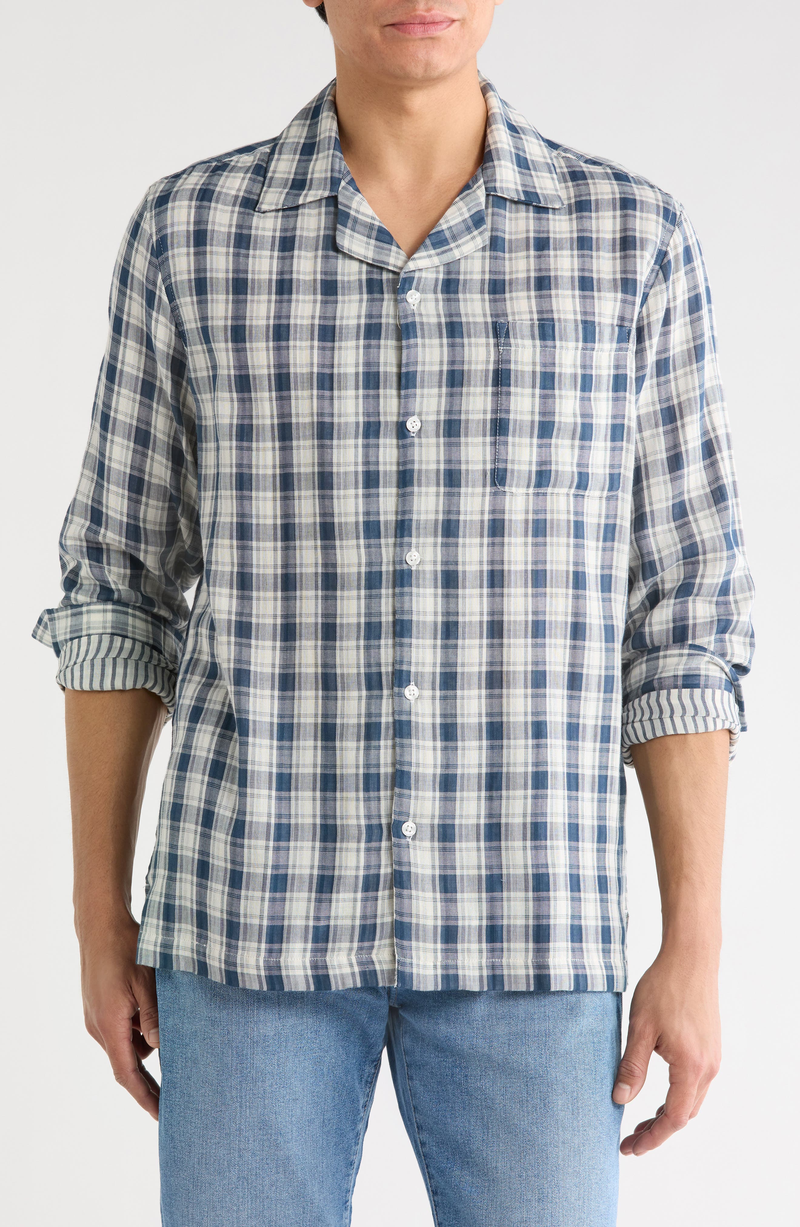 Joe's Plaid Long Sleeve Button-Up Shirt