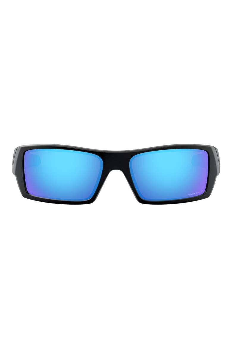 Gascan® 60mm Prizm™ Polarized Rectangle Sunglasses, Main, color, MATTE BLACK/ PRIZM SAPPHIRE